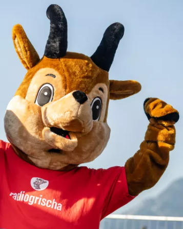 Rocko Maskottchen Radio Grischa